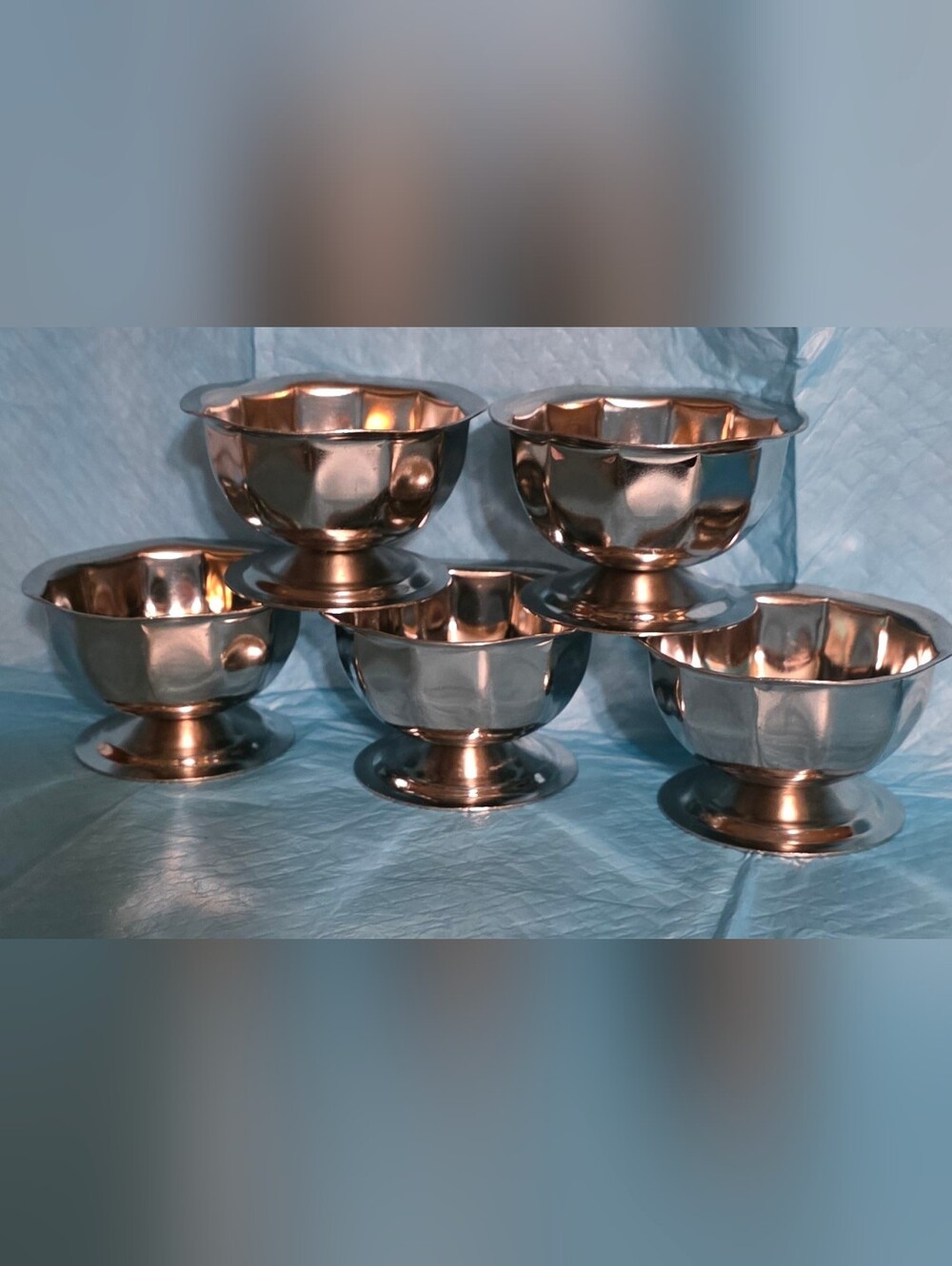 Legion Utensils 1951 Set Of 5 Chilled Dessert Cups Nice Condition